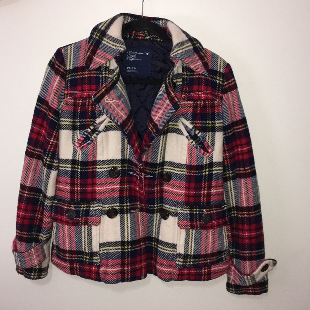 American eagle Peacoat Plaid XS